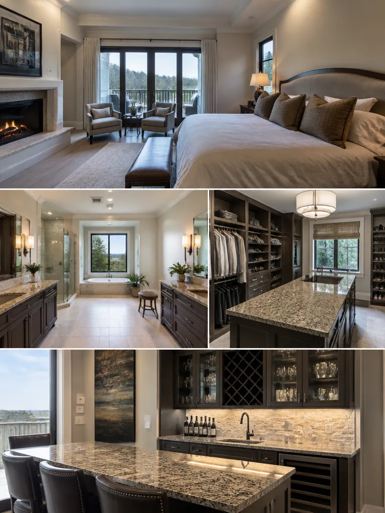 Granite Countertops Master Suite Luxury editorial staging
