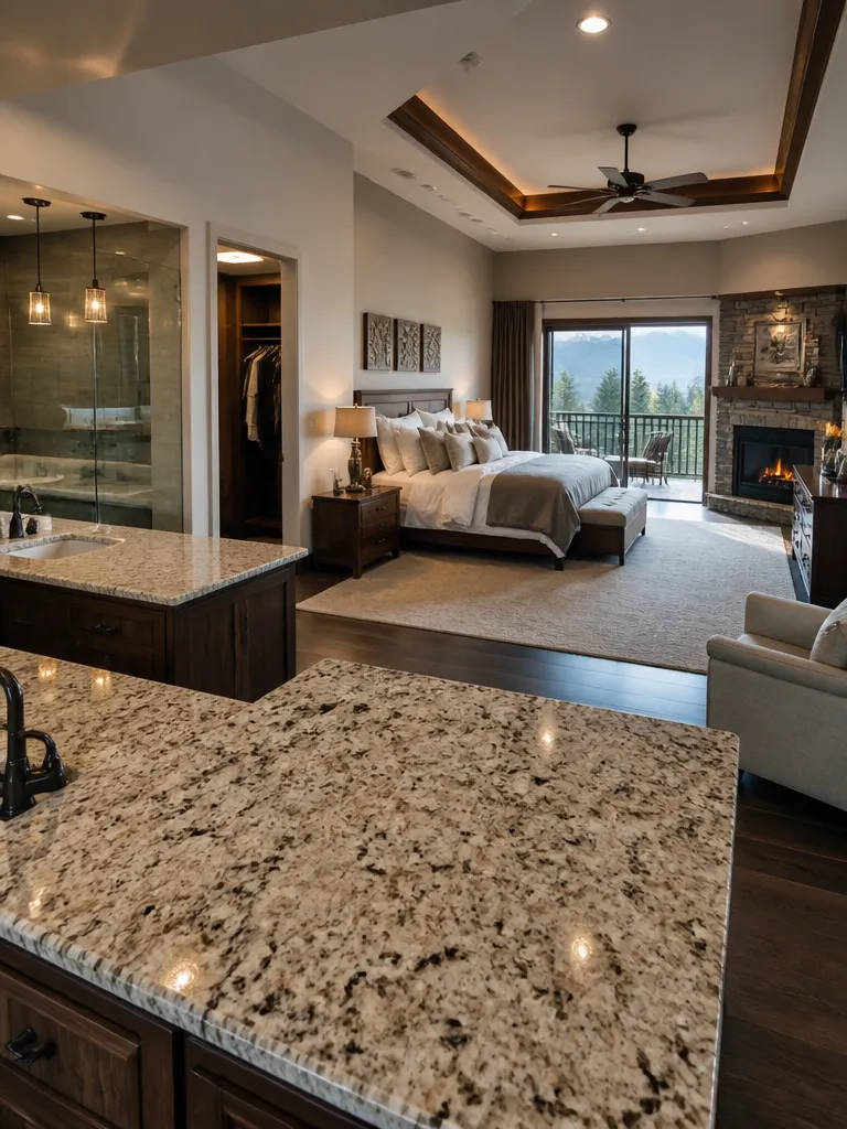Granite Countertops Master Suite Warm residential staging