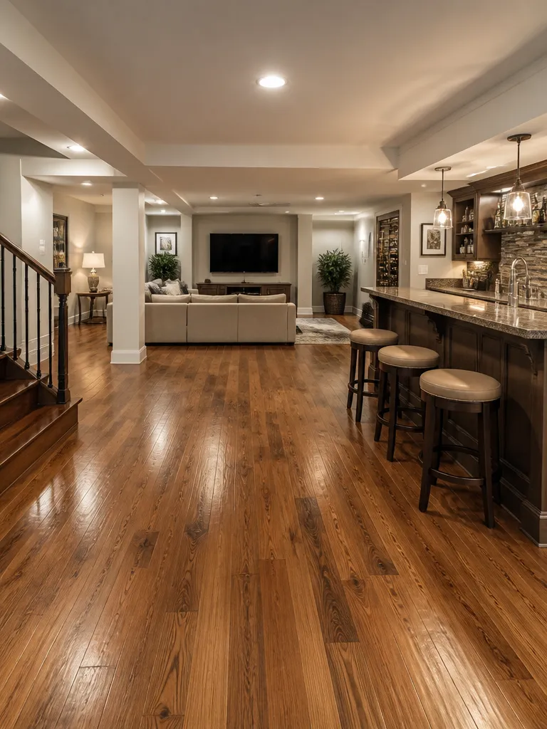 Hardwood Flooring Basement