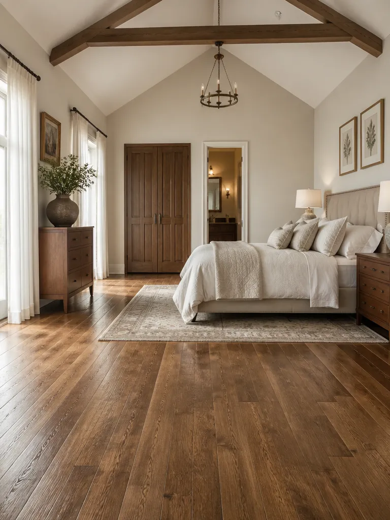 Hardwood Flooring Bedroom Luxury editorial staging