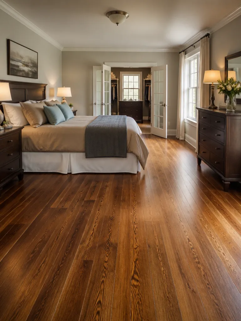 Hardwood Flooring Bedroom Warm residential staging