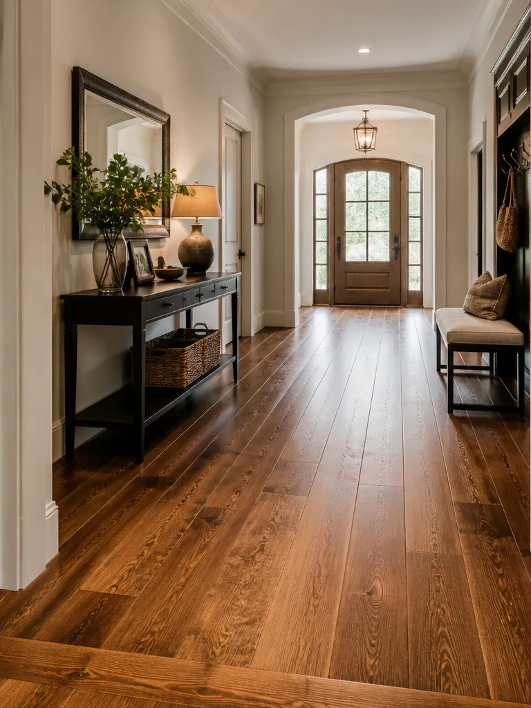 Hardwood Flooring Entryway Luxury editorial staging