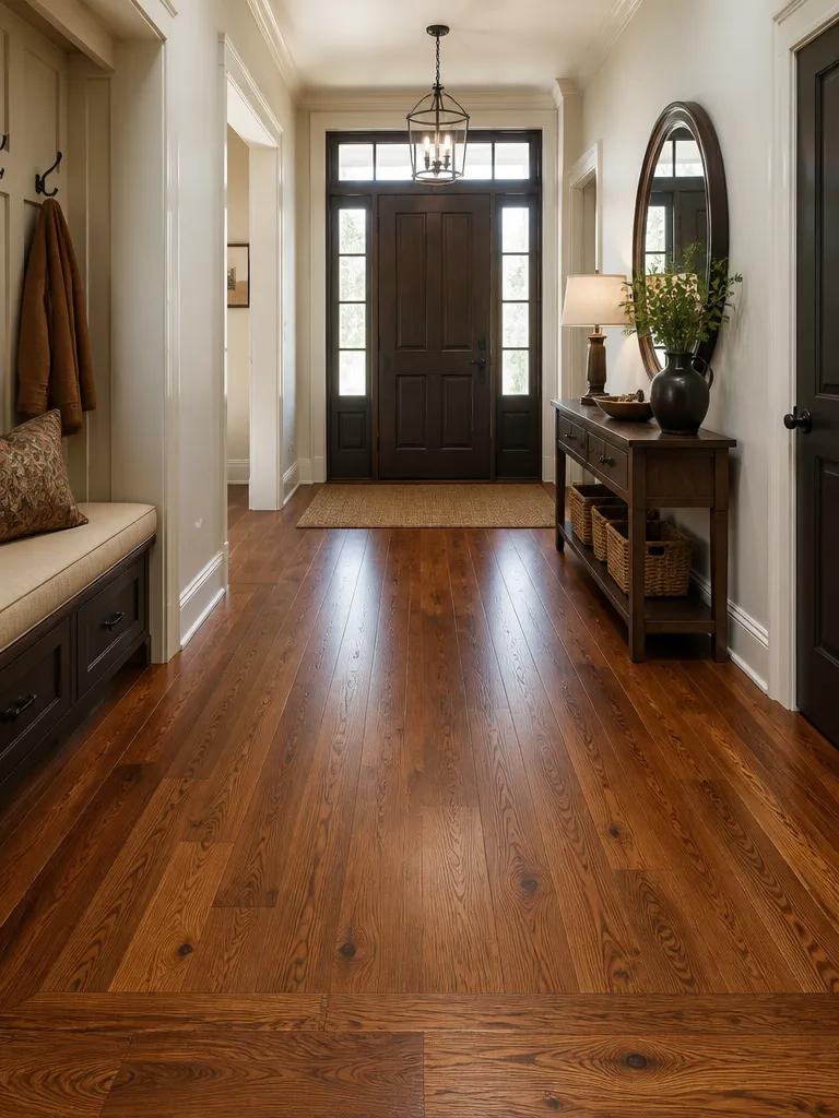 Hardwood Flooring Entryway Warm residential staging