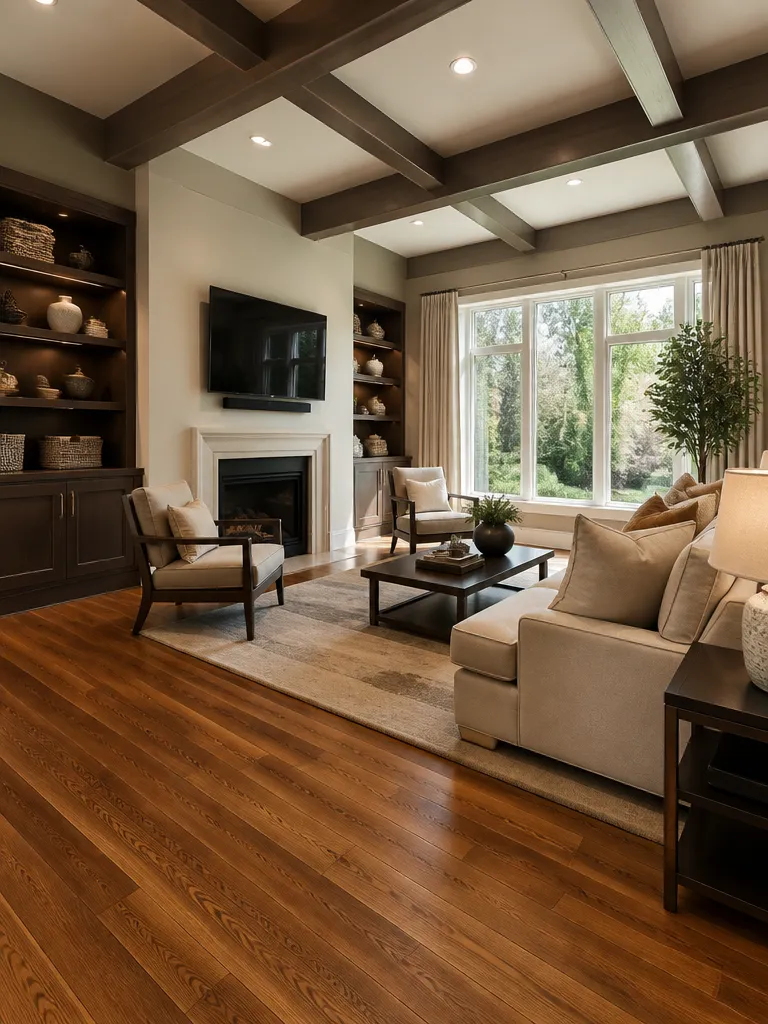 Hardwood Flooring Living Room Luxury editorial staging