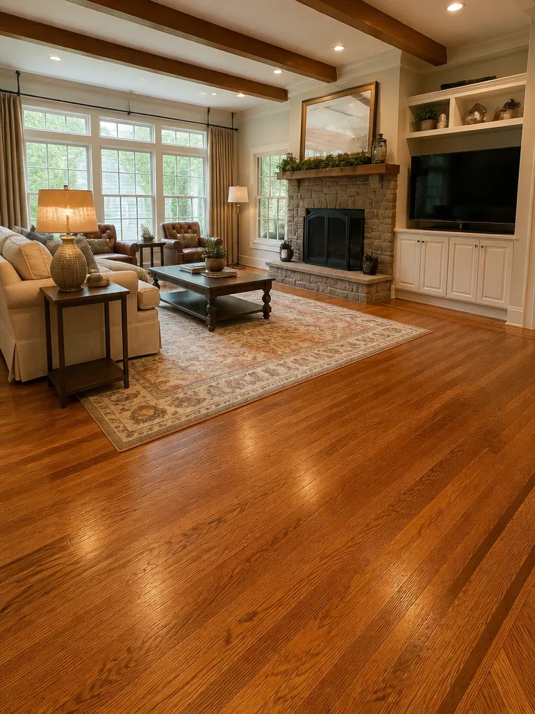 Hardwood Flooring Living Room Warm residential staging