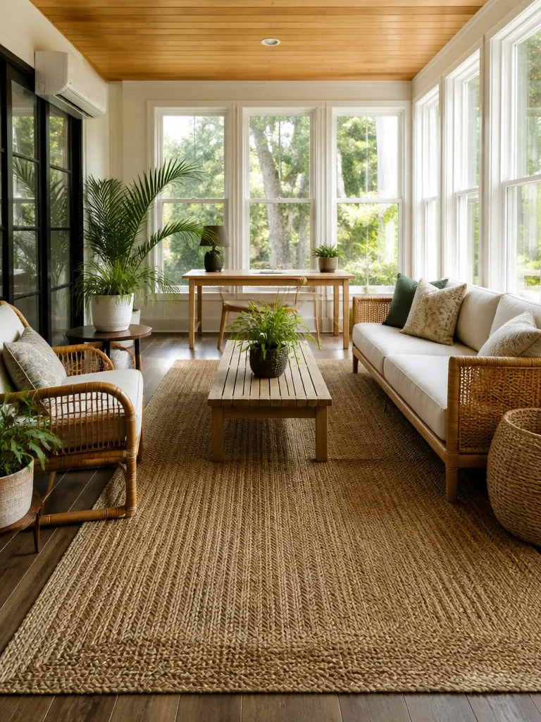 Jute Rug Sunroom