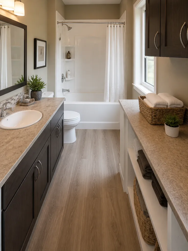 Laminate Countertops Bathroom Warm residential staging
