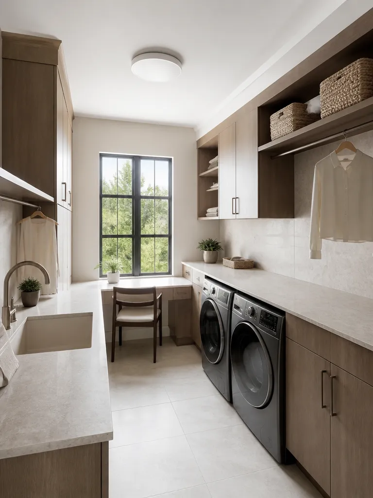Laminate Countertops Laundry Room Luxury editorial staging