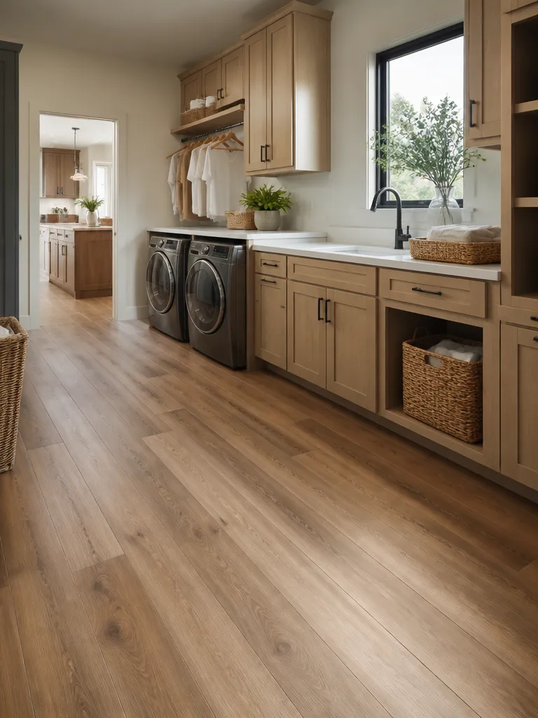 Laminate Flooring Laundry Room Luxury editorial staging