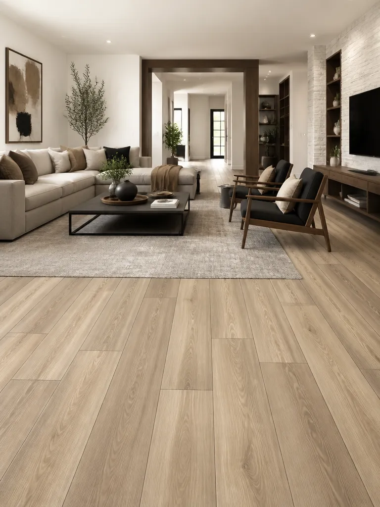 Laminate Flooring Living Room Luxury editorial staging