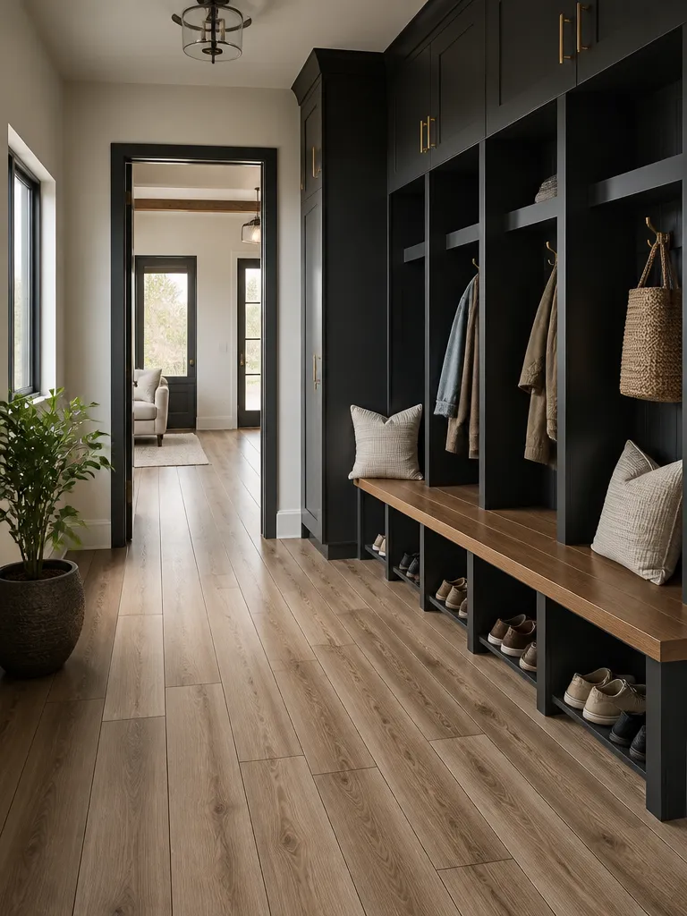 Laminate Flooring Mudroom Luxury editorial staging