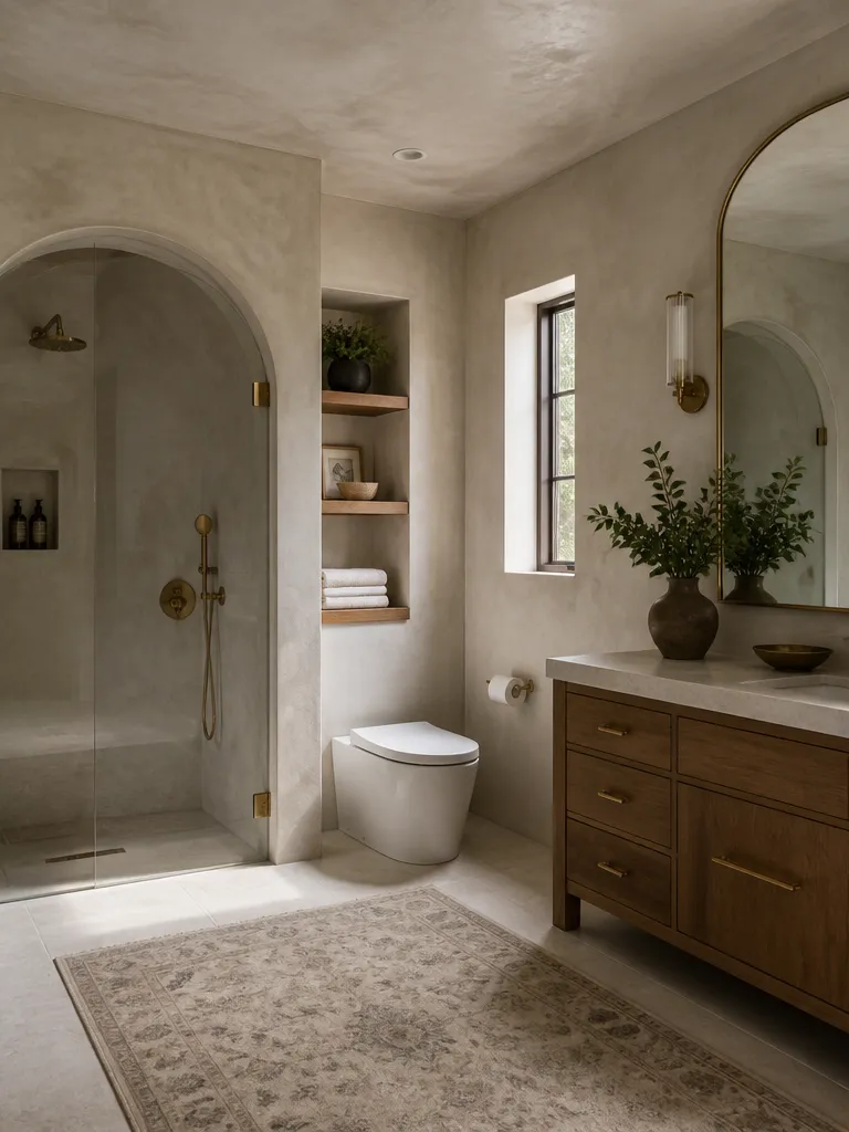 Limewash Paint Bathroom Luxury editorial staging