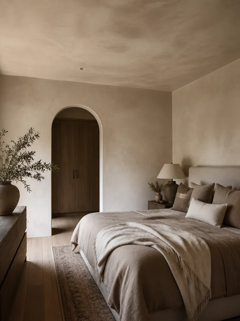 Limewash Paint Bedroom Luxury editorial staging
