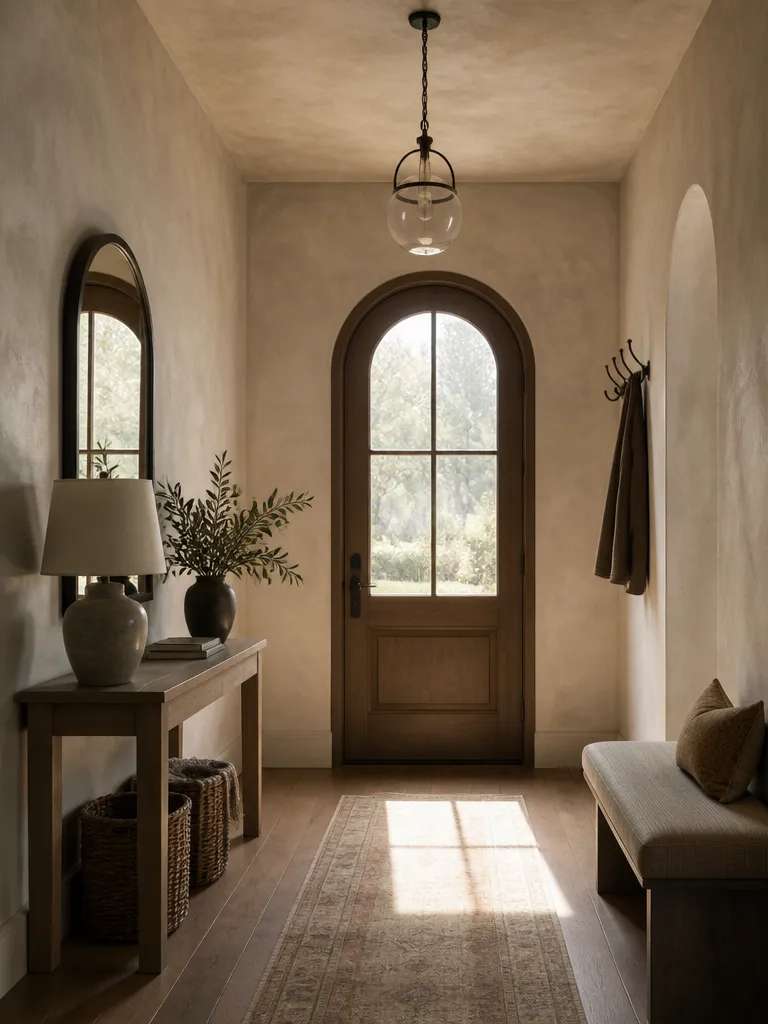 Limewash Paint Entryway Warm residential staging