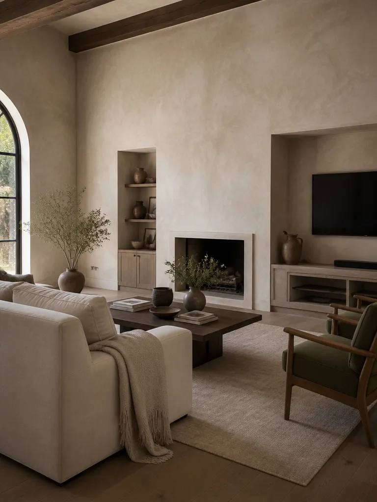 Limewash Paint Living Room Luxury editorial staging