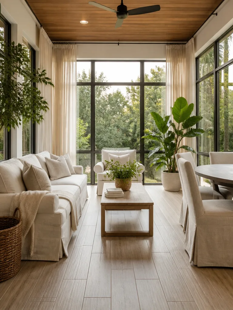 Linen Fabric Sunroom