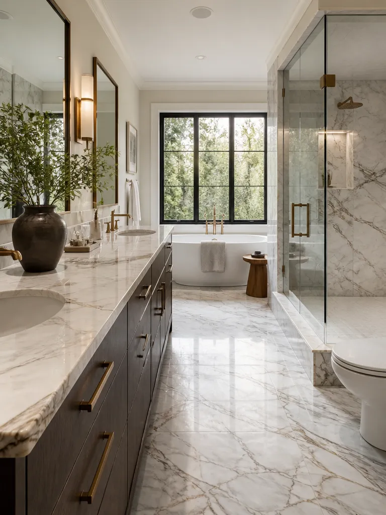 Marble Countertops Bathroom Luxury editorial staging