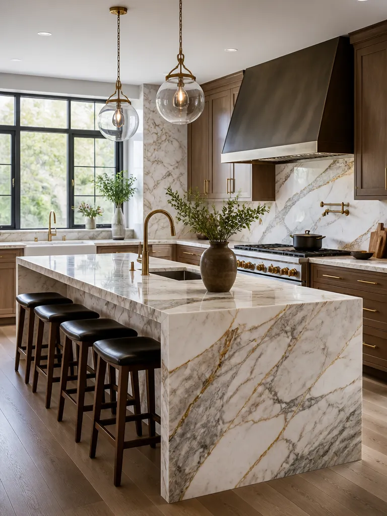 Marble Countertops Kitchen Luxury editorial staging