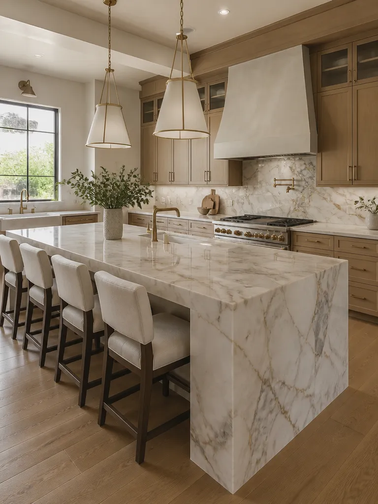 Marble Countertops Kitchen Warm residential staging