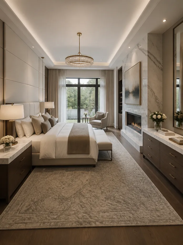 Marble Countertops Master Suite Luxury editorial staging