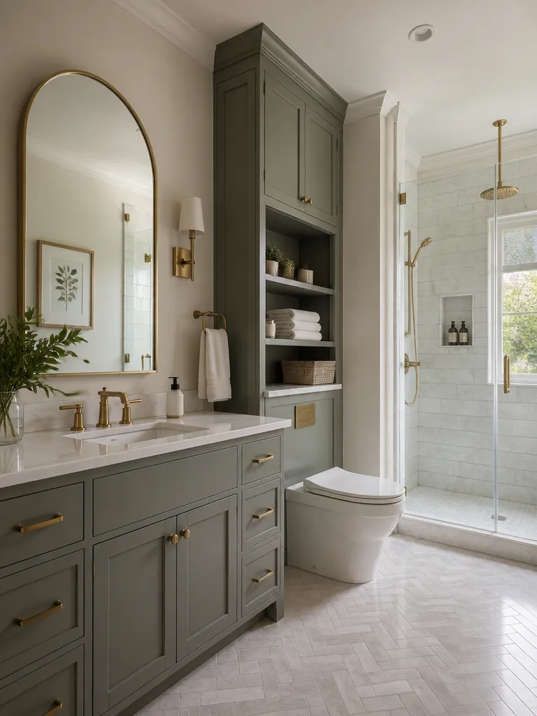 Painted Cabinets Bathroom Luxury editorial staging