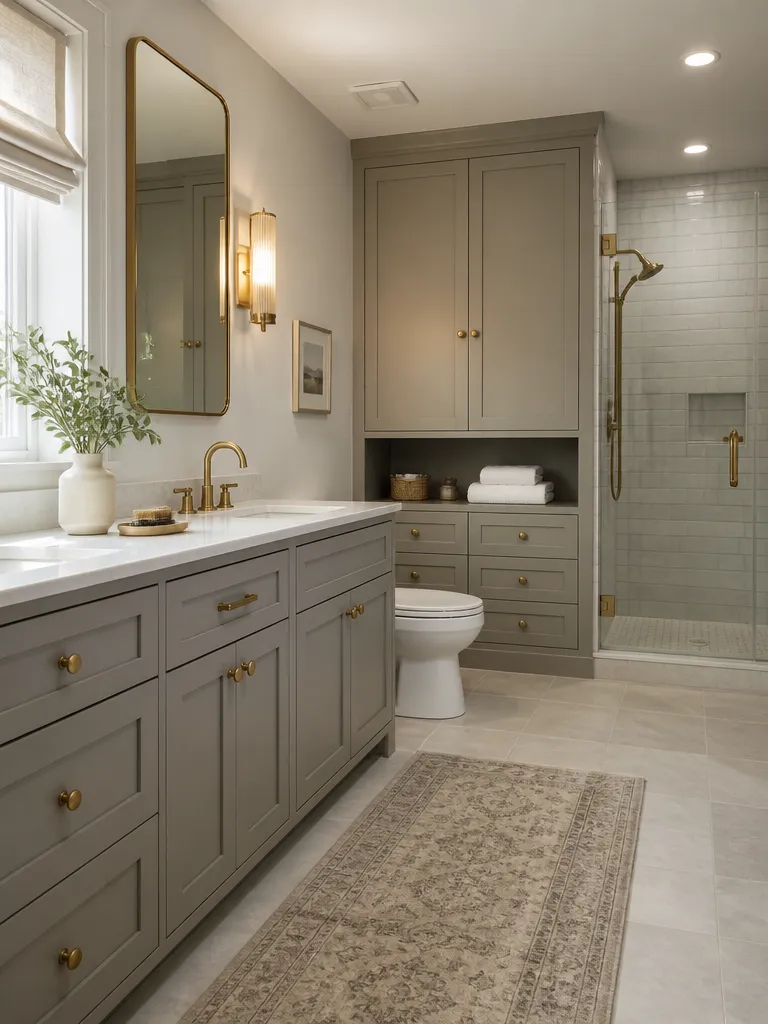 Painted Cabinets Bathroom Warm residential staging