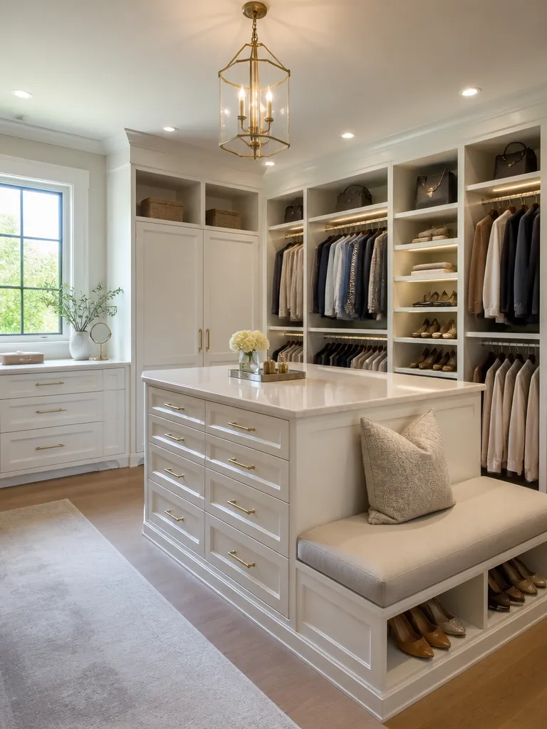 Painted Cabinets Walk-in Closet