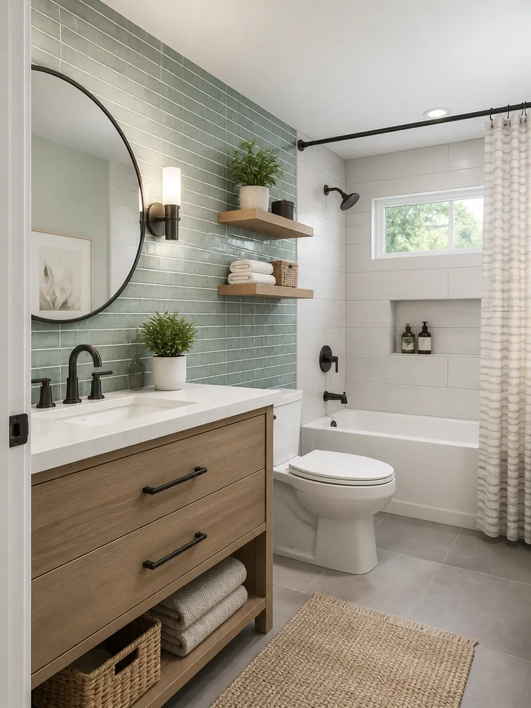 Peel and Stick Tile Bathroom