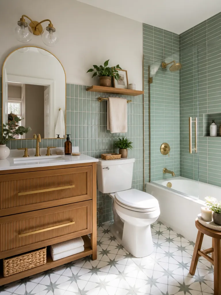 Peel and Stick Tile Bathroom Luxury editorial staging