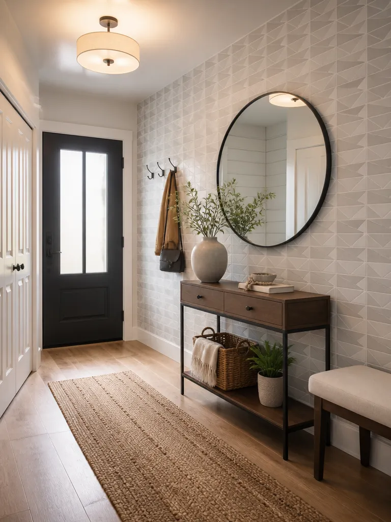 Peel and Stick Tile Entryway Warm residential staging