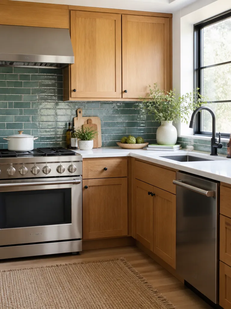 Peel and Stick Tile Kitchen Warm residential staging