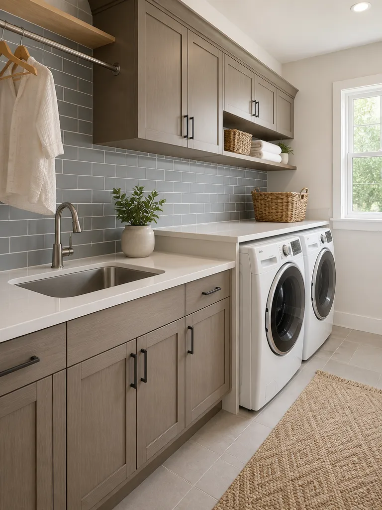 Peel and Stick Tile Laundry Room