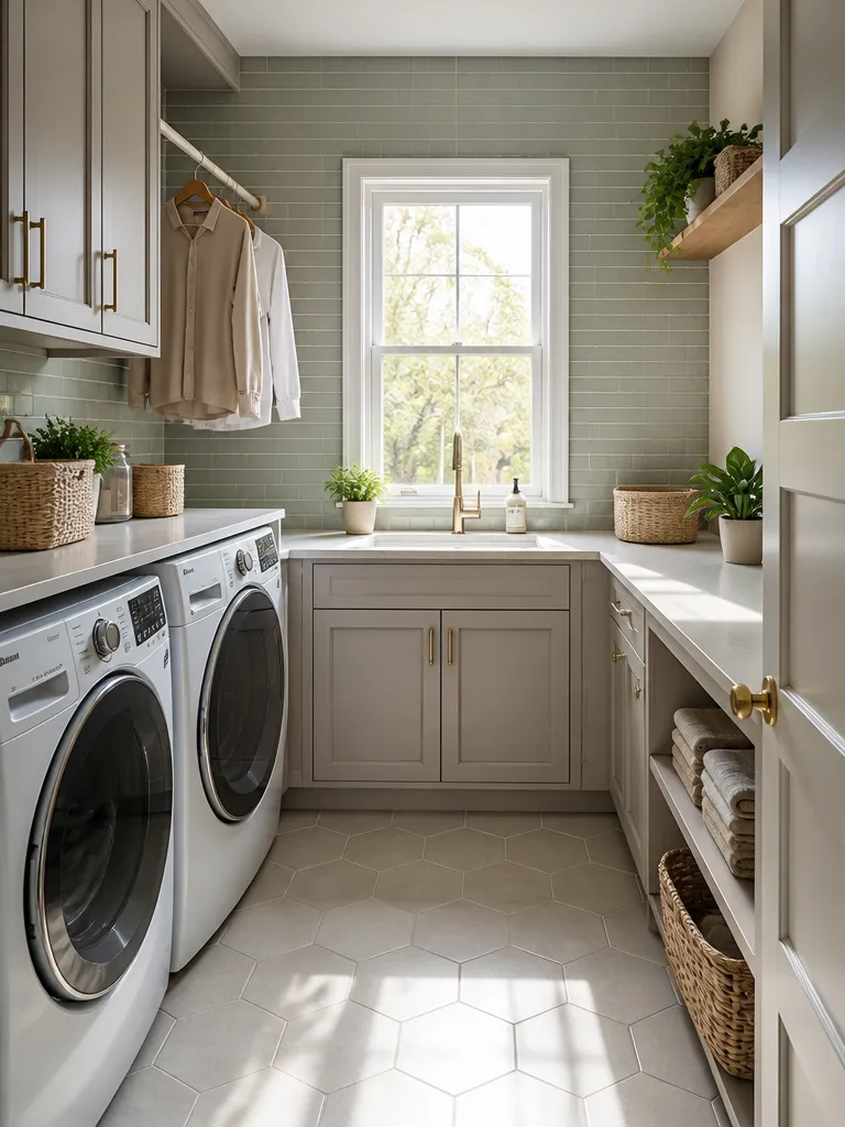 Peel and Stick Tile Laundry Room Luxury editorial staging