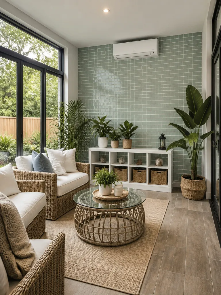 Peel and Stick Tile Sunroom Luxury editorial staging