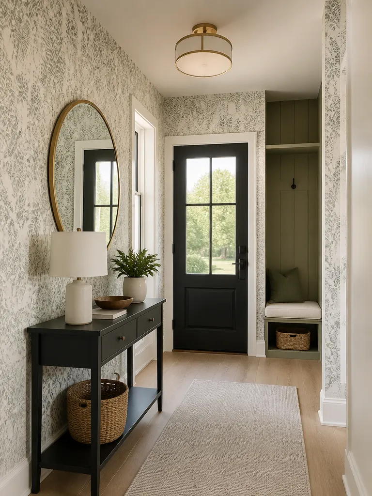 Peel and Stick Wallpaper Entryway