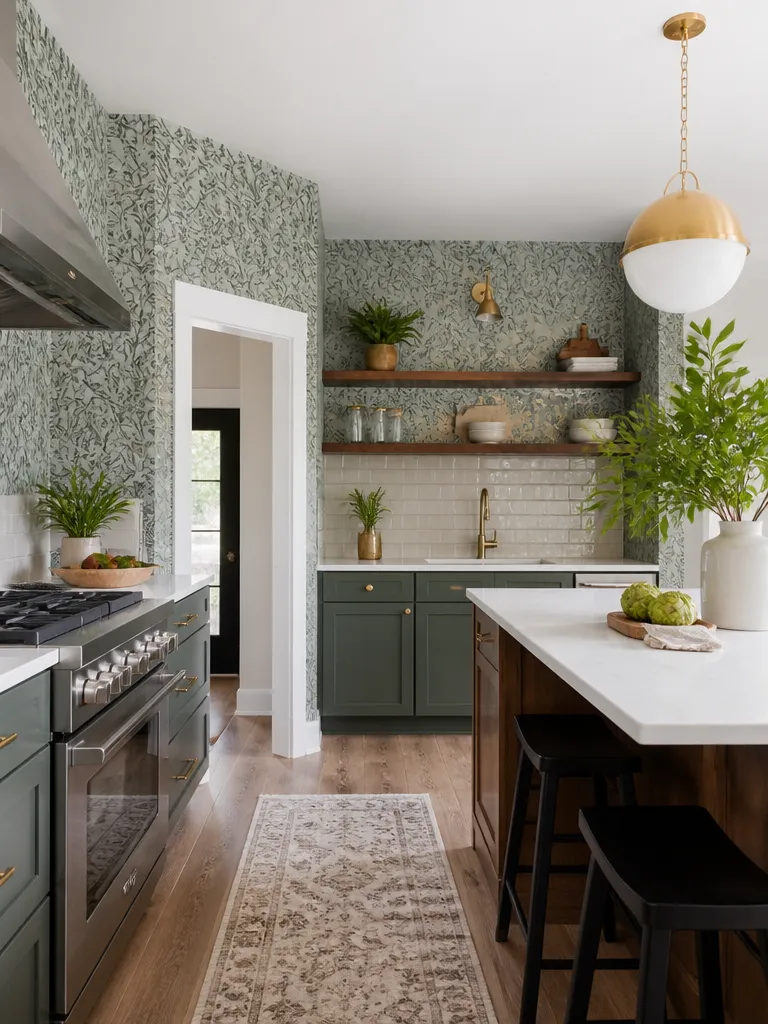 Peel and Stick Wallpaper Kitchen