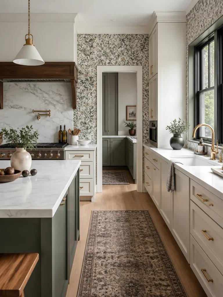 Peel and Stick Wallpaper Kitchen Luxury editorial staging