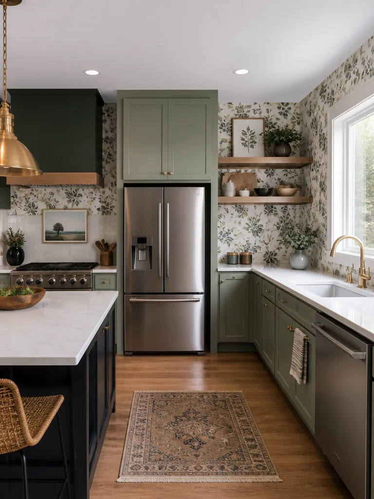 Peel and Stick Wallpaper Kitchen Warm residential staging