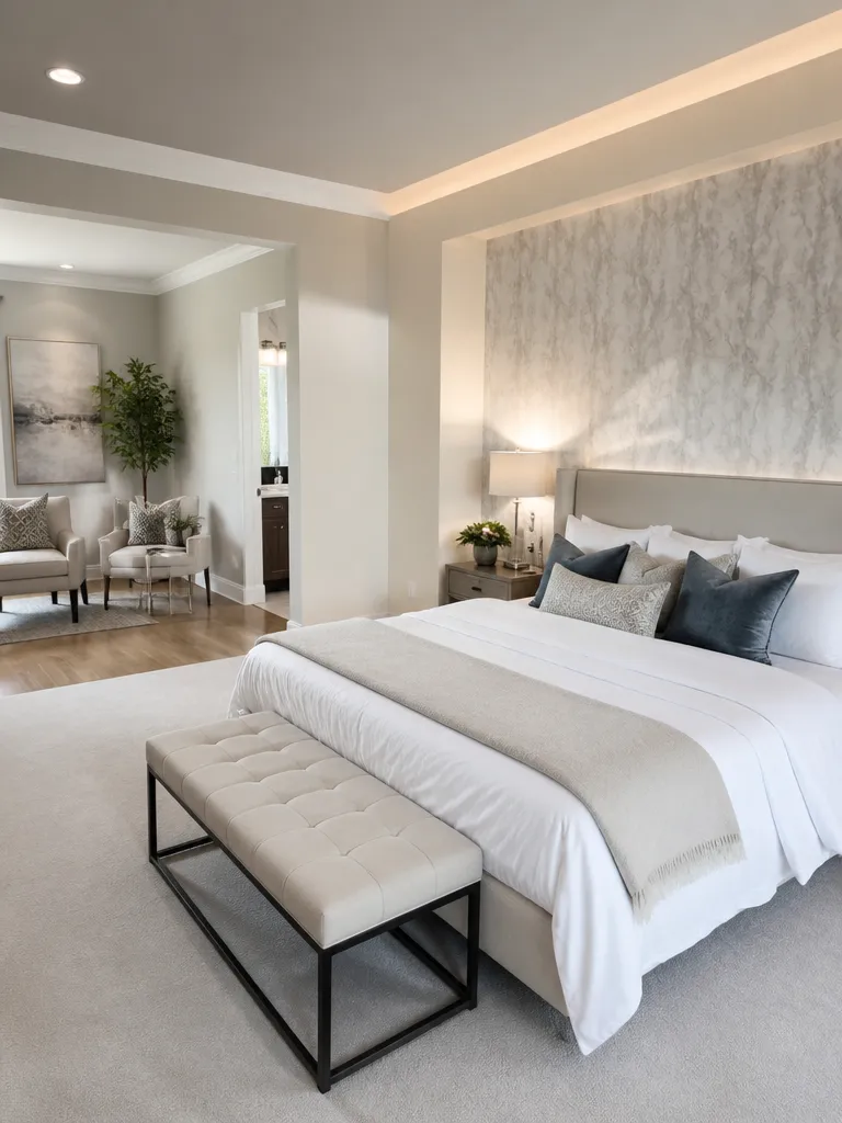 Peel and Stick Wallpaper Master Bedroom
