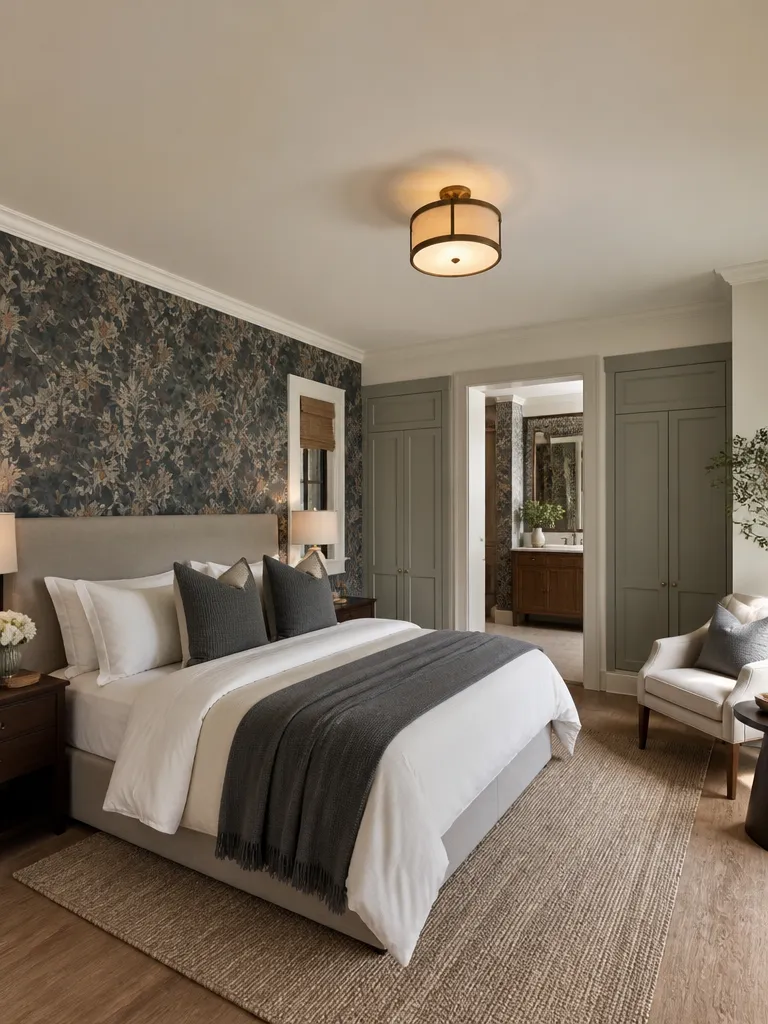 Peel and Stick Wallpaper Master Bedroom Warm residential staging