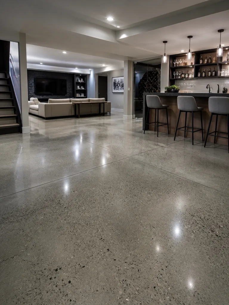 Polished Concrete Floors Basement
