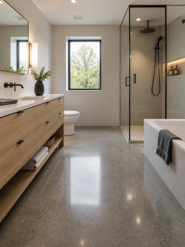 Polished Concrete Floors Bathroom