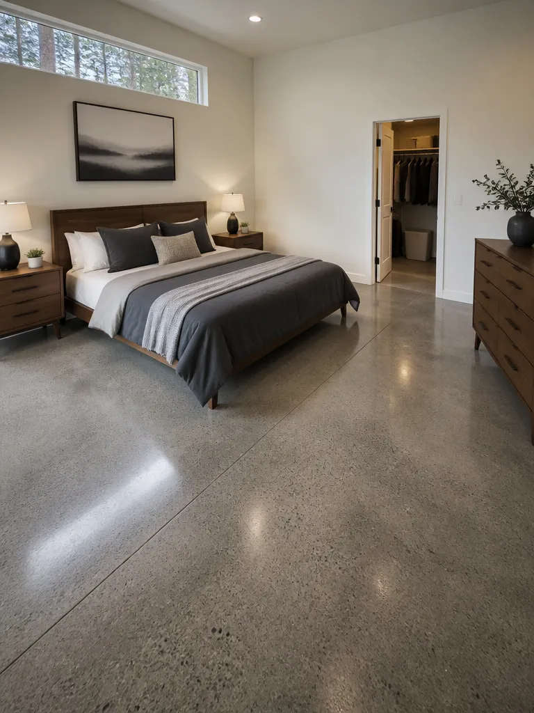 Polished Concrete Floors Bedroom