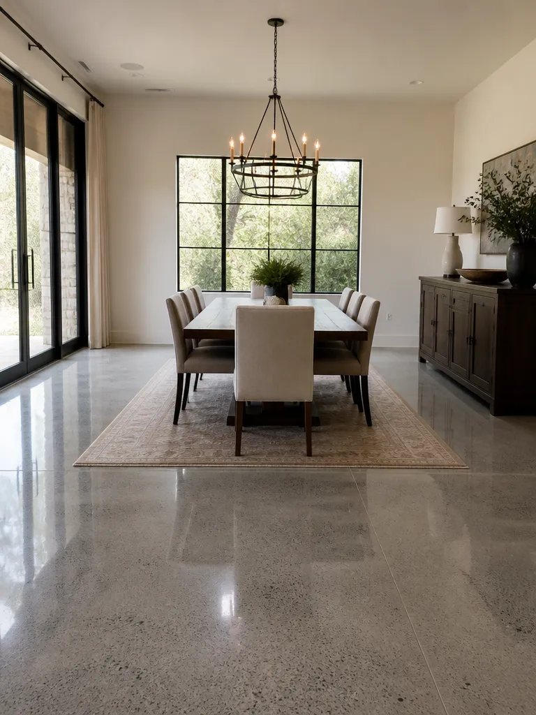 Polished Concrete Floors Dining Room