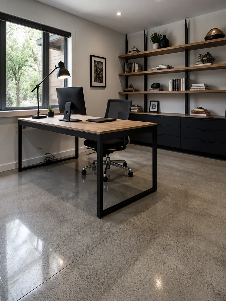Polished Concrete Floors Home Office