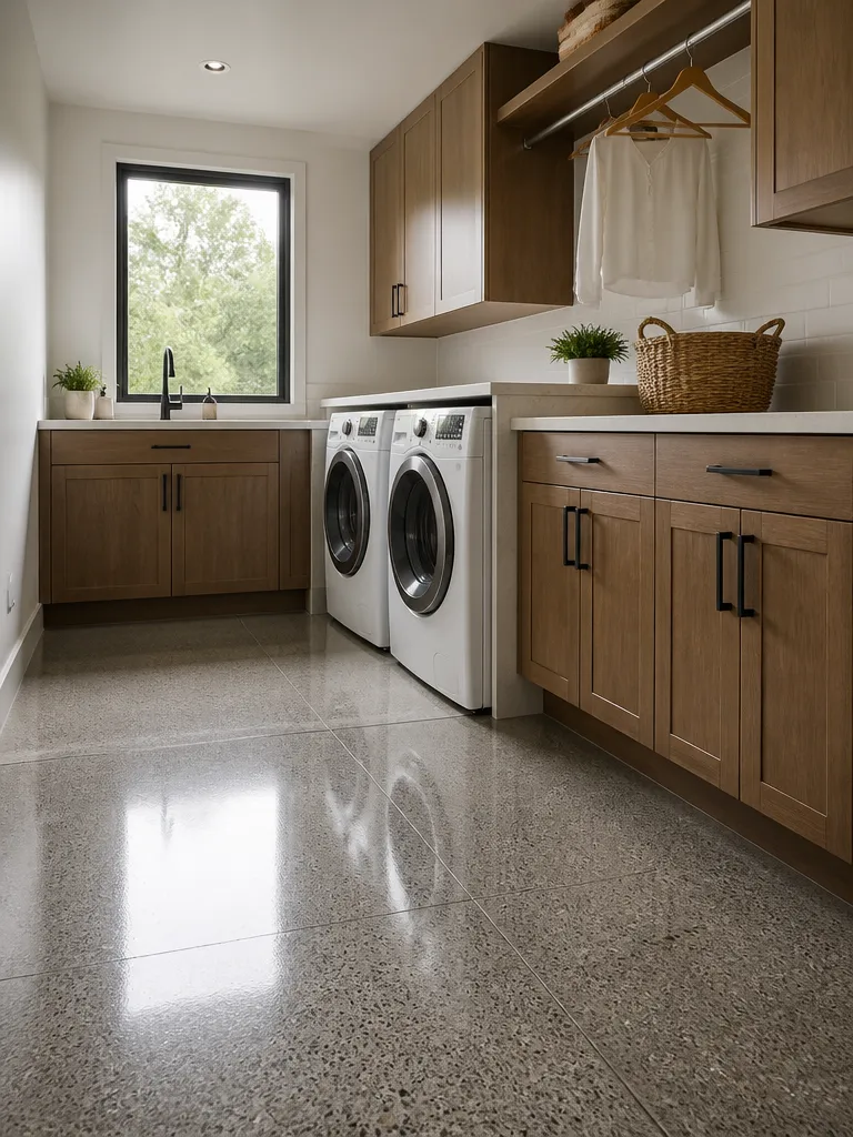 Polished Concrete Floors Laundry Room