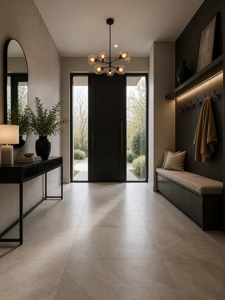 Porcelain Tile Entryway Luxury editorial staging