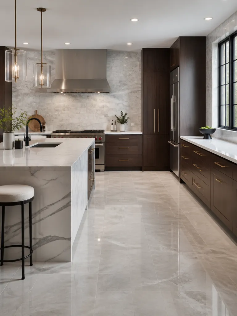 Porcelain Tile Kitchen Luxury editorial staging