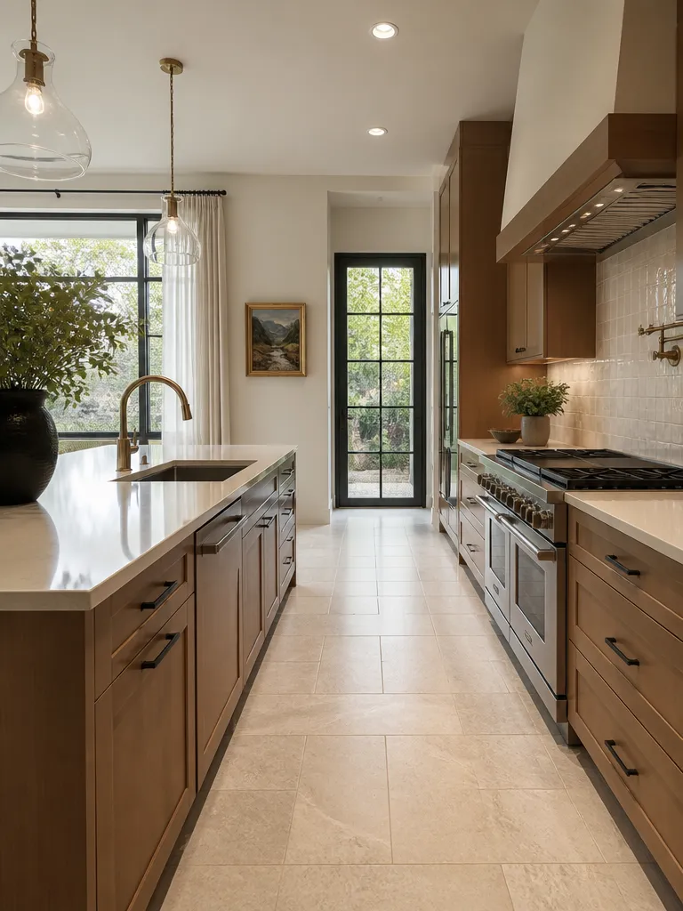 Porcelain Tile Kitchen Warm residential staging