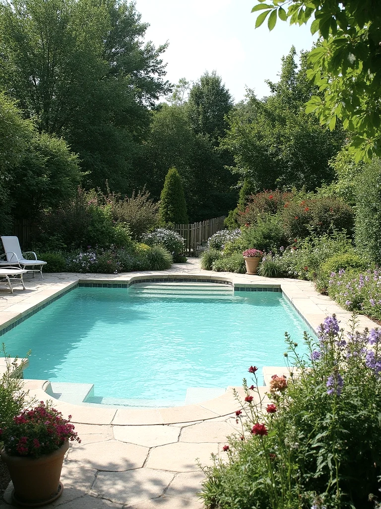 Porcelain Tile Pool Area Warm residential staging